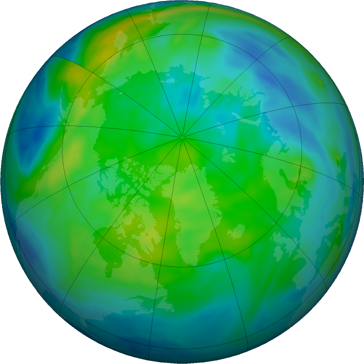 Arctic ozone map for 22 November 2020